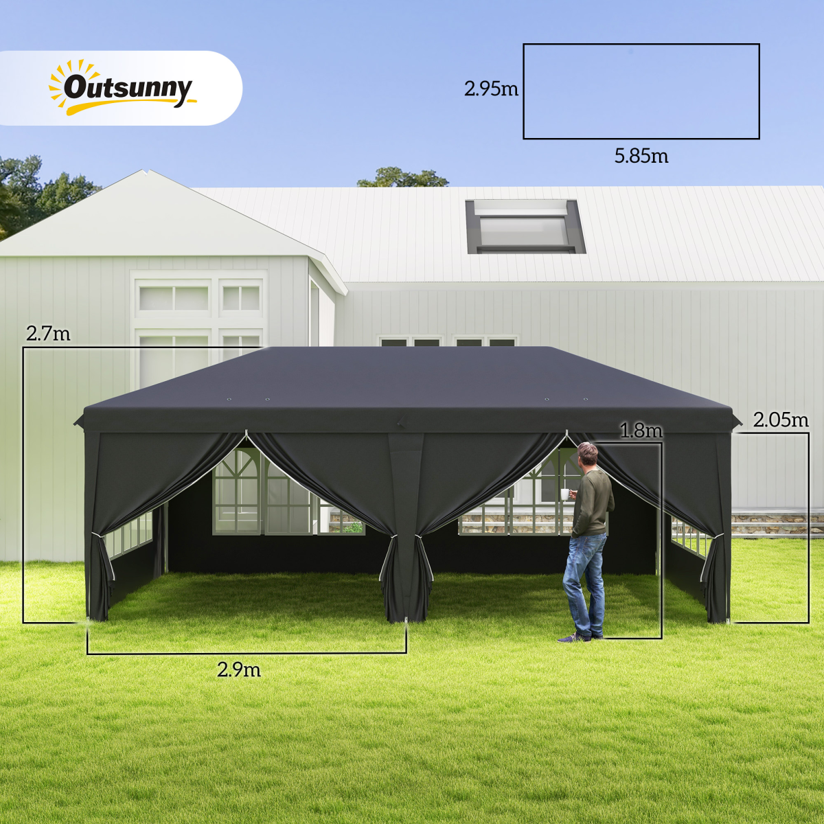 cortex-london-windsor-3-x-6m-adjustable-pop-up-gazebo-black-sidewalls