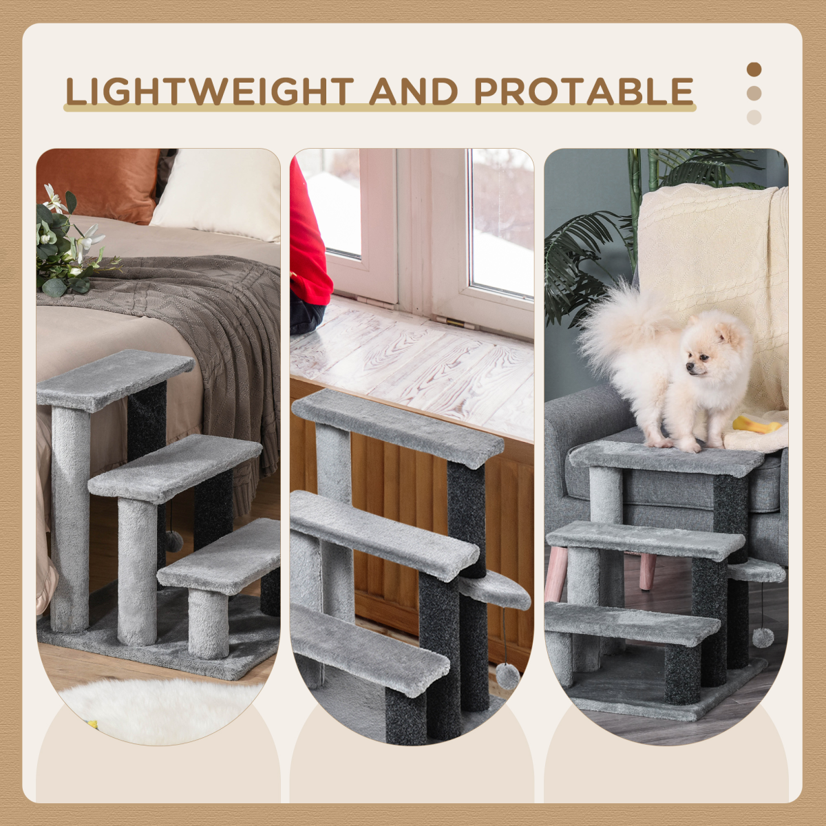 cortex-london-york-gentle-step-cat-tree-light-grey-black-scratching-posts