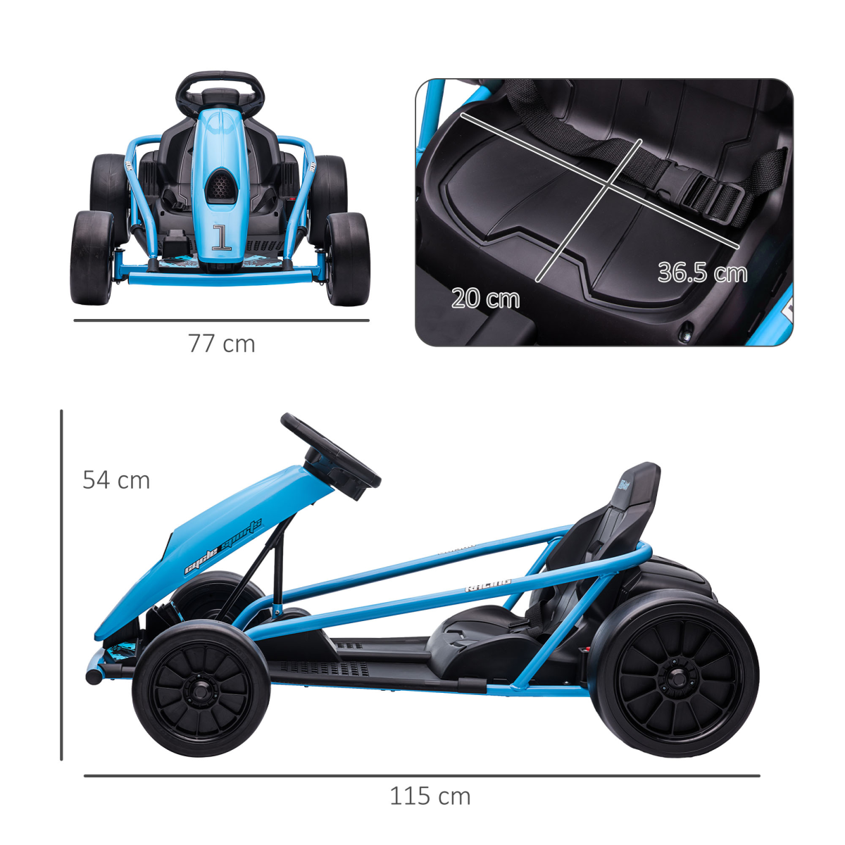 cortex-london-windsor-kids-24v-electric-go-kart-blue-black