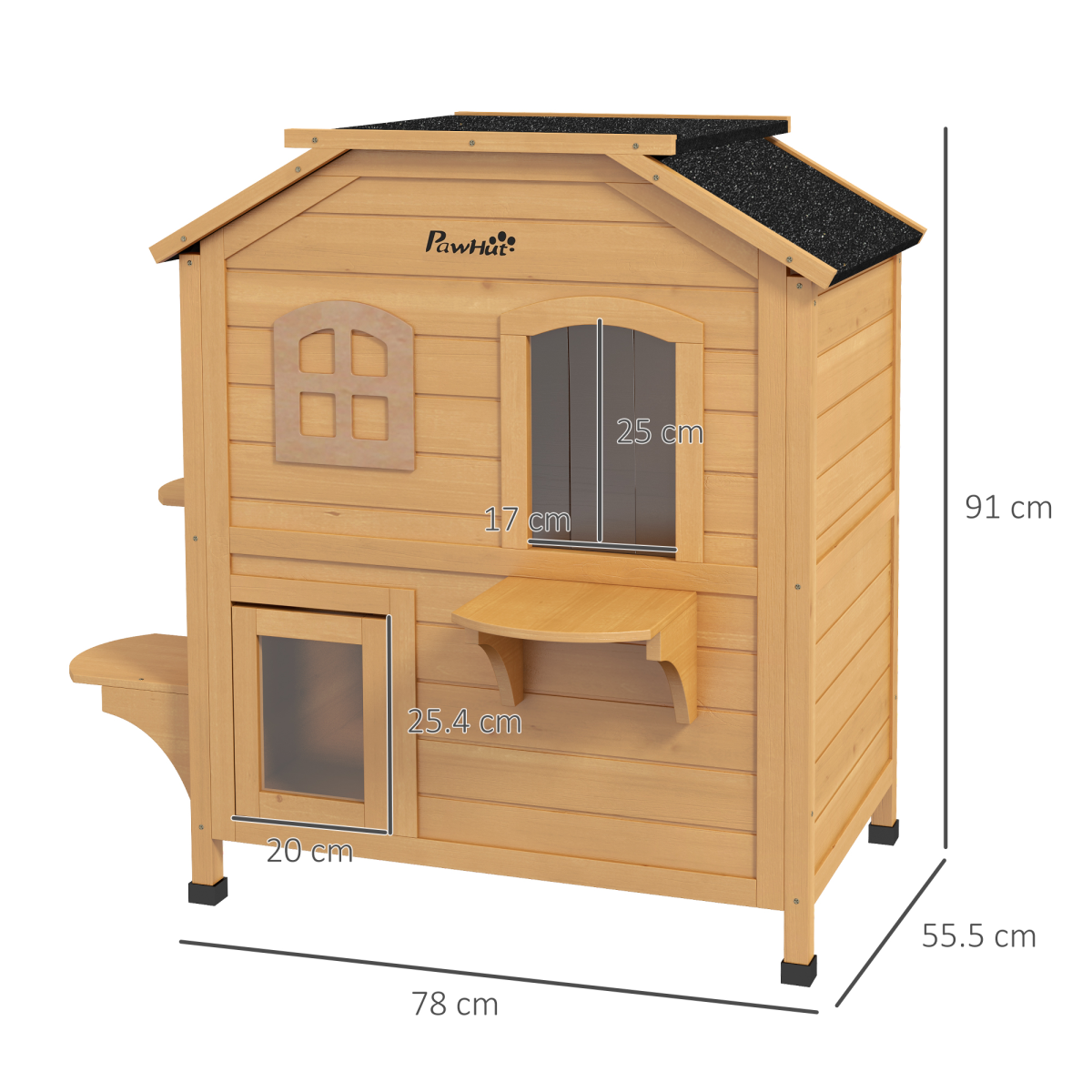 cortex-london-windsor-wooden-outdoor-cat-house-two-floor-fir-wood