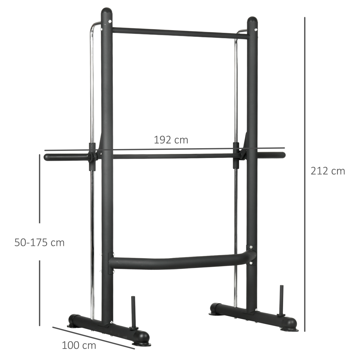 cortex-london-windsor-adjustable-squat-rack-pull-up-bar-barbell-bar-black-silver