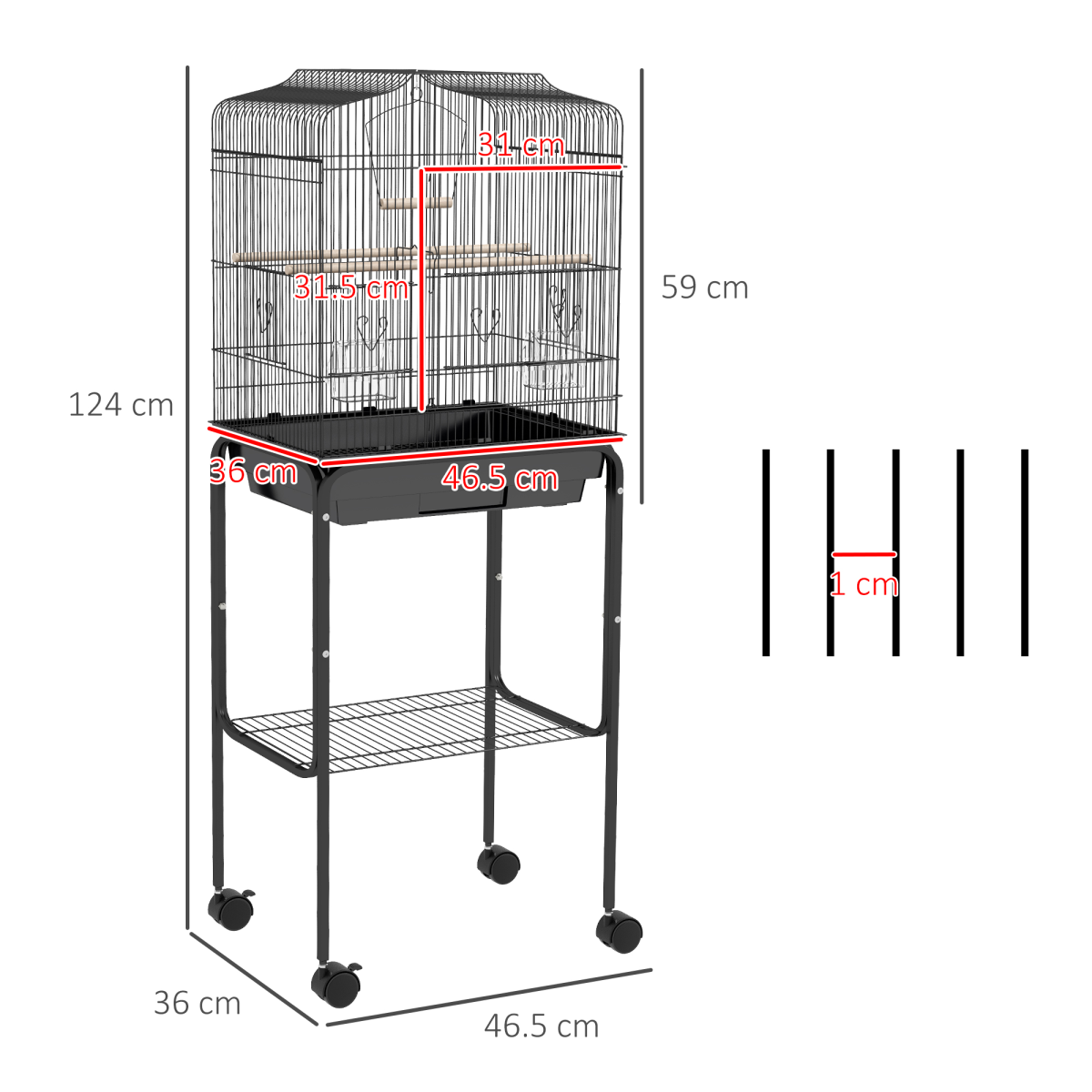 cortex-london-windsor-black-bird-cage-with-stand-for-budgies-finches