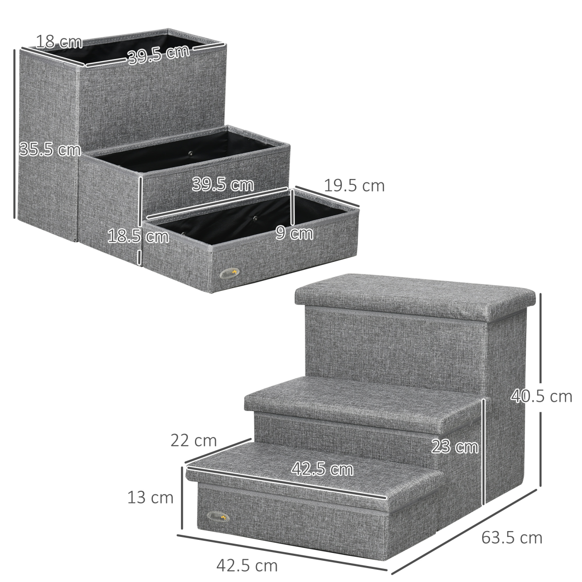 cortex-london-windsor-pawhut-3-step-pet-stairs-storage-light-grey