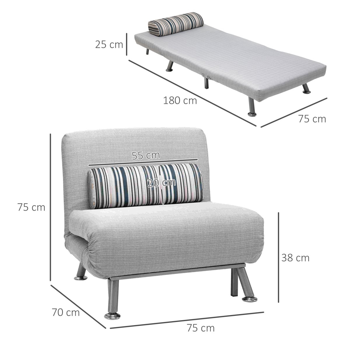 cortex-london-york-folding-single-sofa-bed-chair-grey-steel-frame
