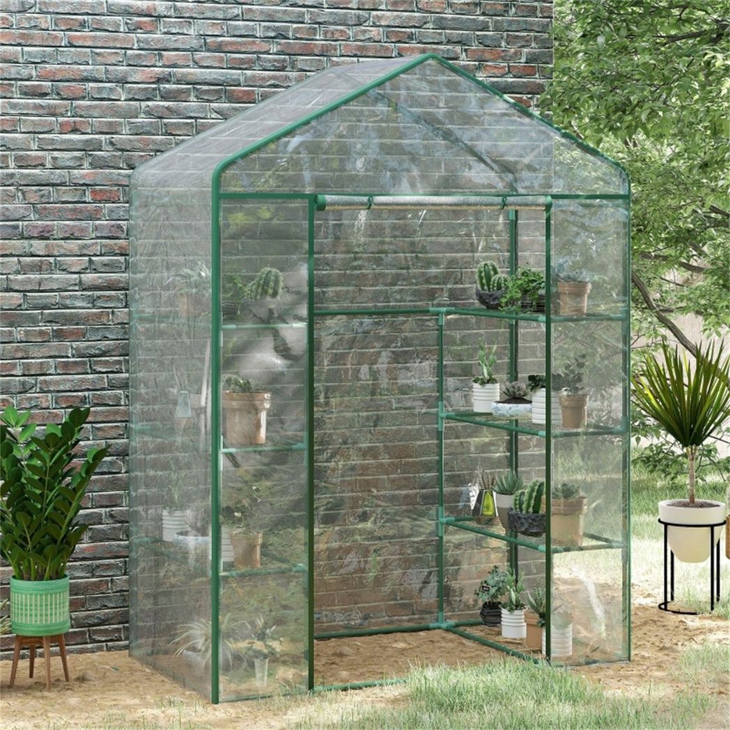 cortex-london-kew-walk-in-greenhouse-deep-green-transparent-pvc-cover-four-shelves