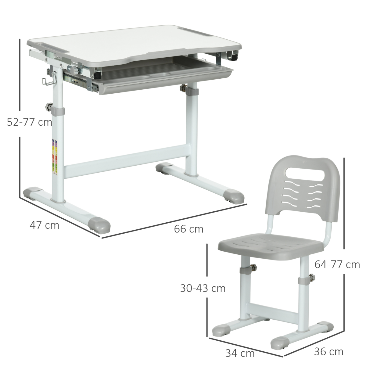 cortex-london-windsor-adjustable-kids-desk-and-chair-set-with-drawer-pen-slots-hook
