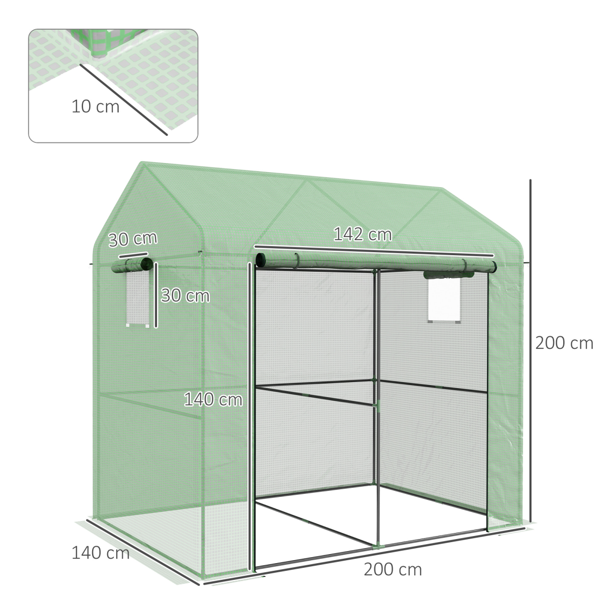 cortex-london-kew-two-room-walk-in-green-house-green-steel-polyethylene-200x140x200cm