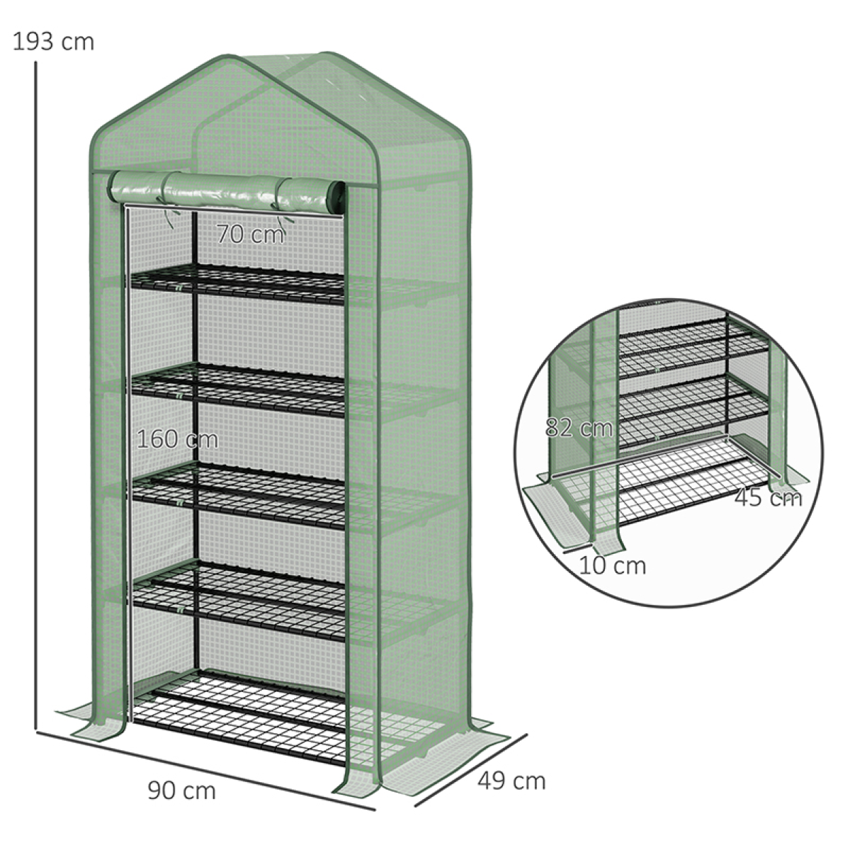 cortex-london-kensington-five-tier-widened-mini-greenhouse-green