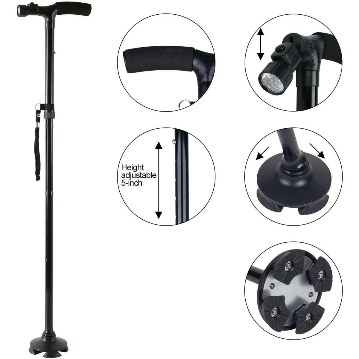 cortex-london-windsor-led-folding-walking-cane-black-aluminium-alloy