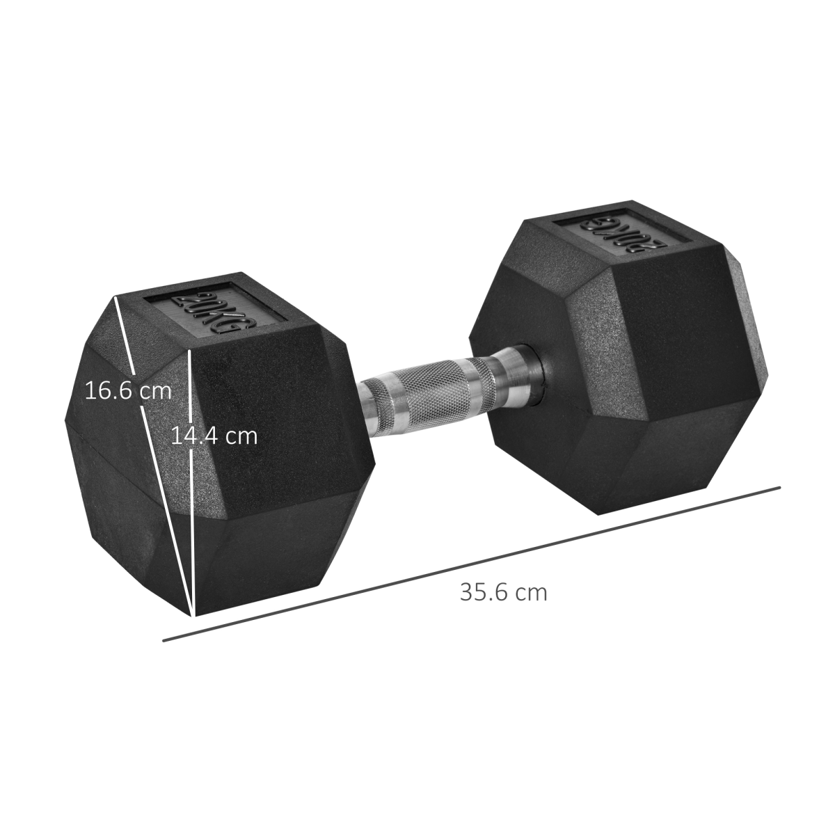 cortex-london-windsor-20kg-rubber-hex-dumbbell