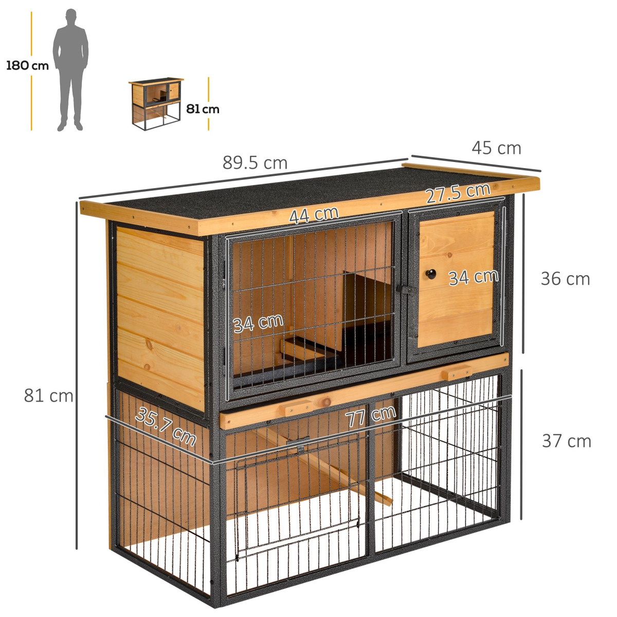 cortex-london-kensington-elevated-rabbit-hutch-outdoor-pet-house-pawhut
