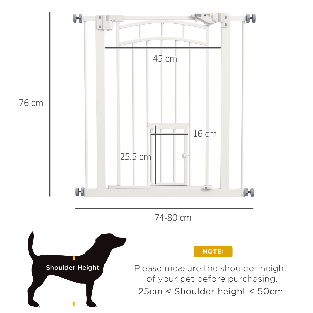 cortex-london-windsor-pressure-fit-dog-gate-cat-door-74-80cm-white