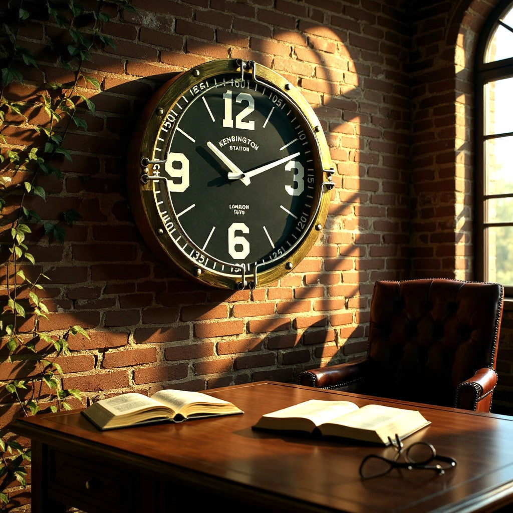 cortex-london-westminster-globe-wall-clock-40cm-quartz-metal-black-gold