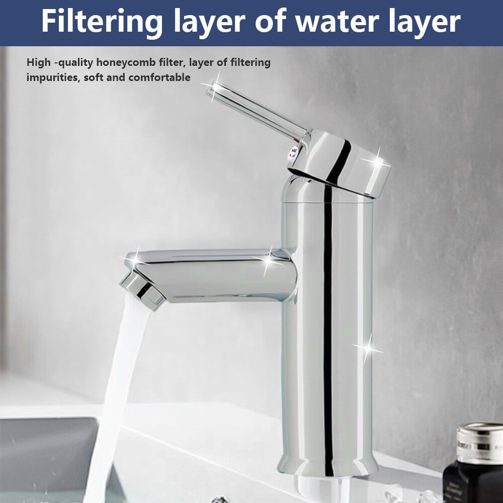 Cisivis Cloakroom Modern Bathroom Basin Sink Mono Chrome Mixer Tap Waste New