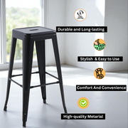 cortex-london-york-black-76cm-industrial-metal-bar-stool-stackable-rust-resistant