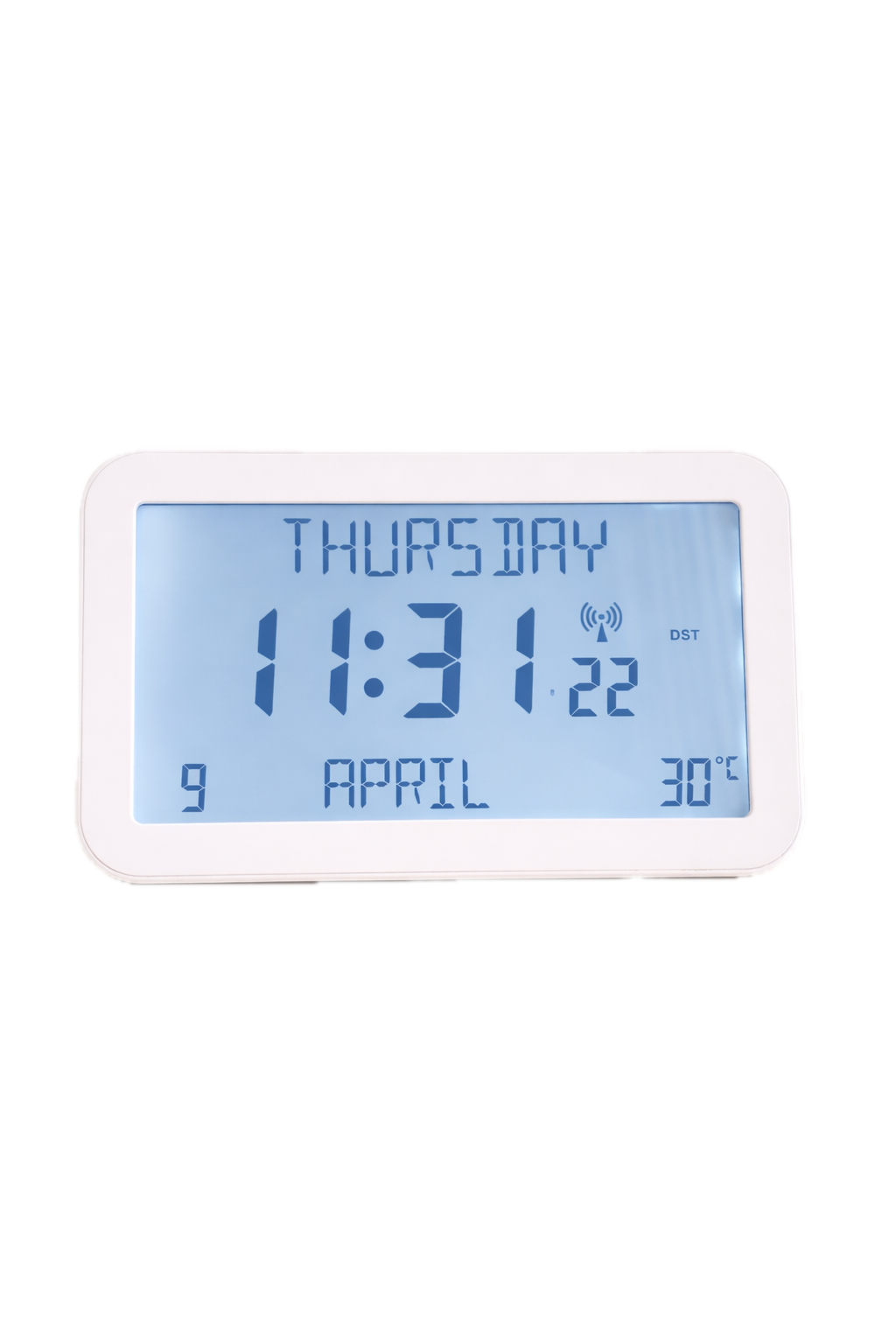 Backlit Easy to Read Full Disclosure Clock White