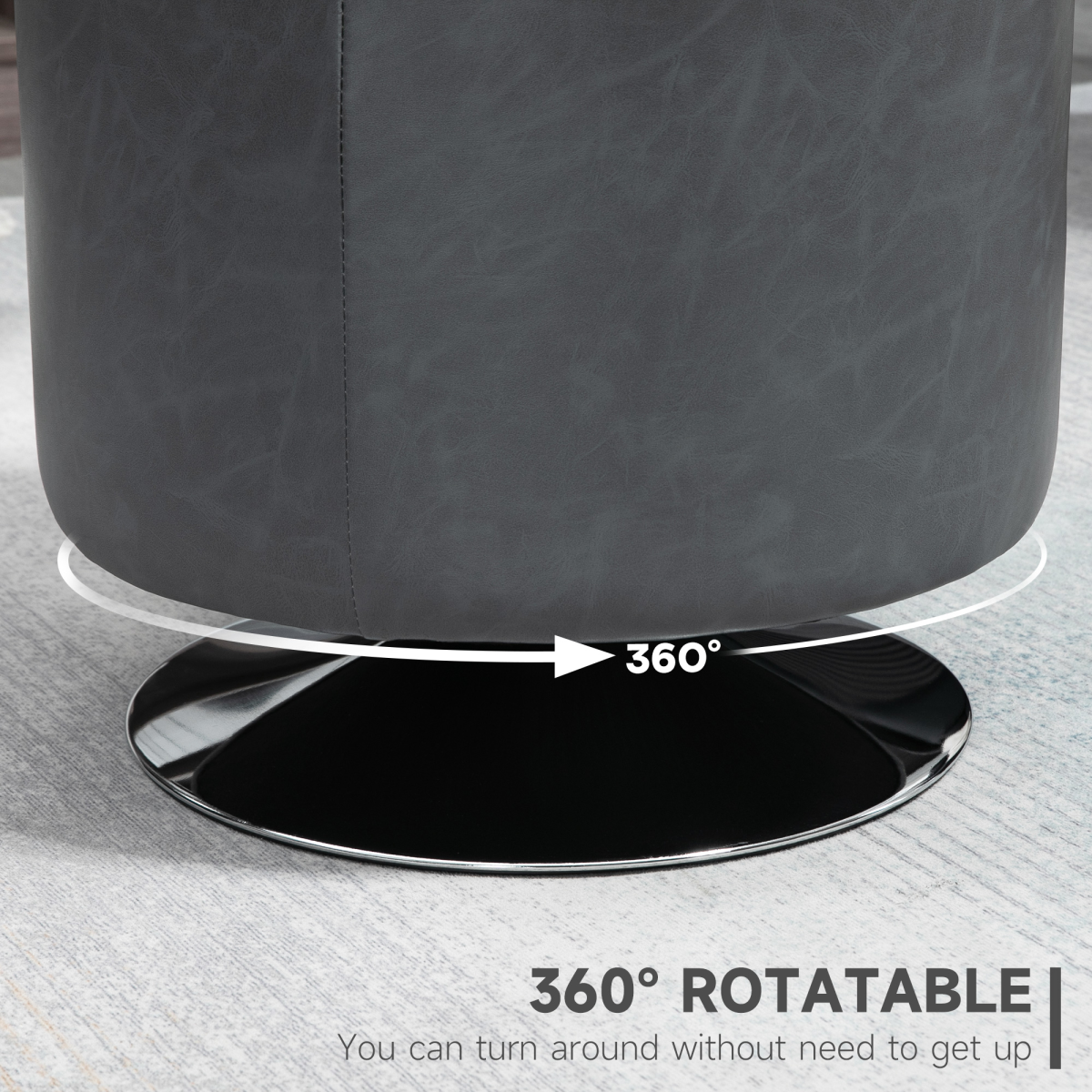 cortex-london-kensington-grey-360-swivel-pu-foot-stool-ottoman