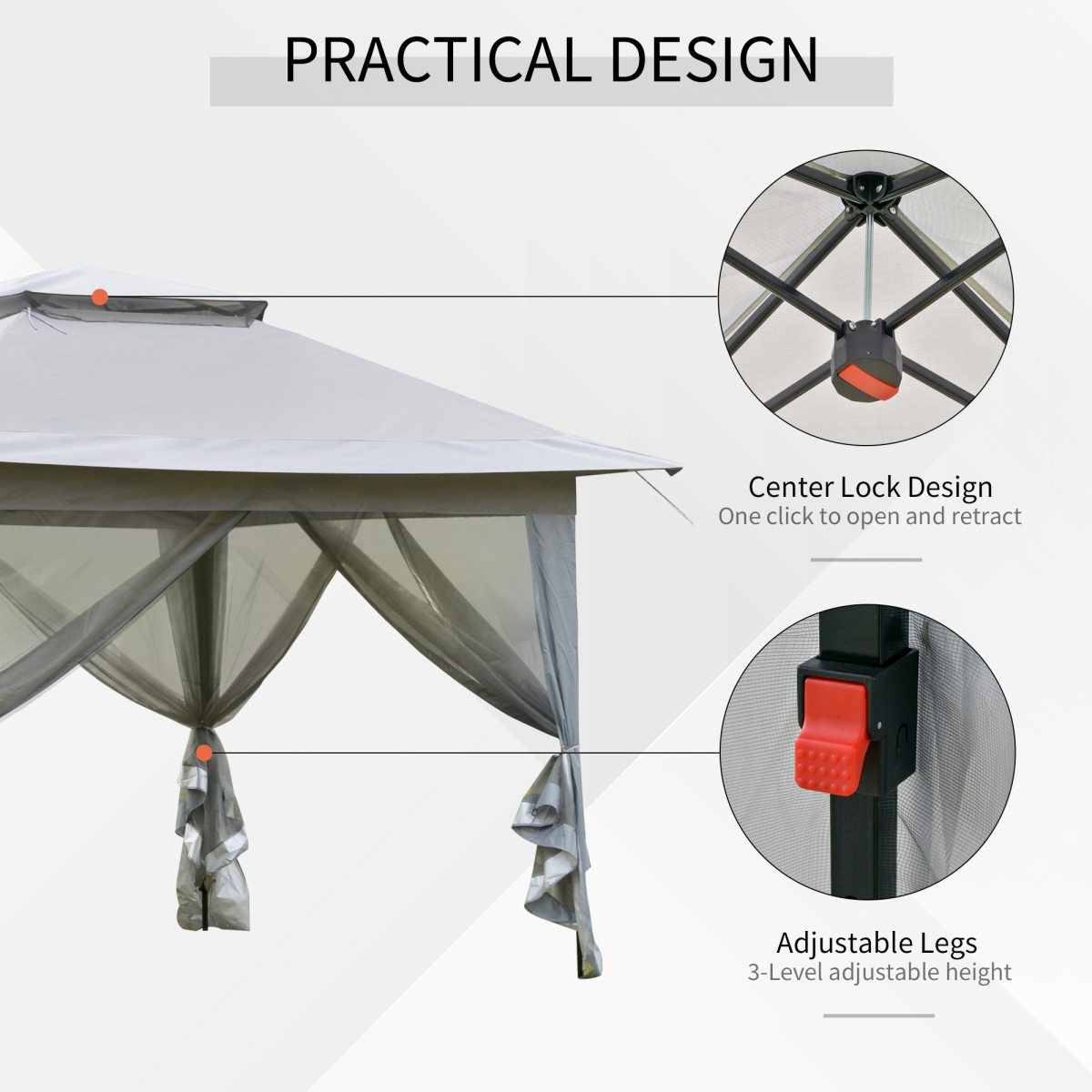 3.6 x 3m Foldable Pop-up Party Steel Frame Oxford w/ Roller Bag