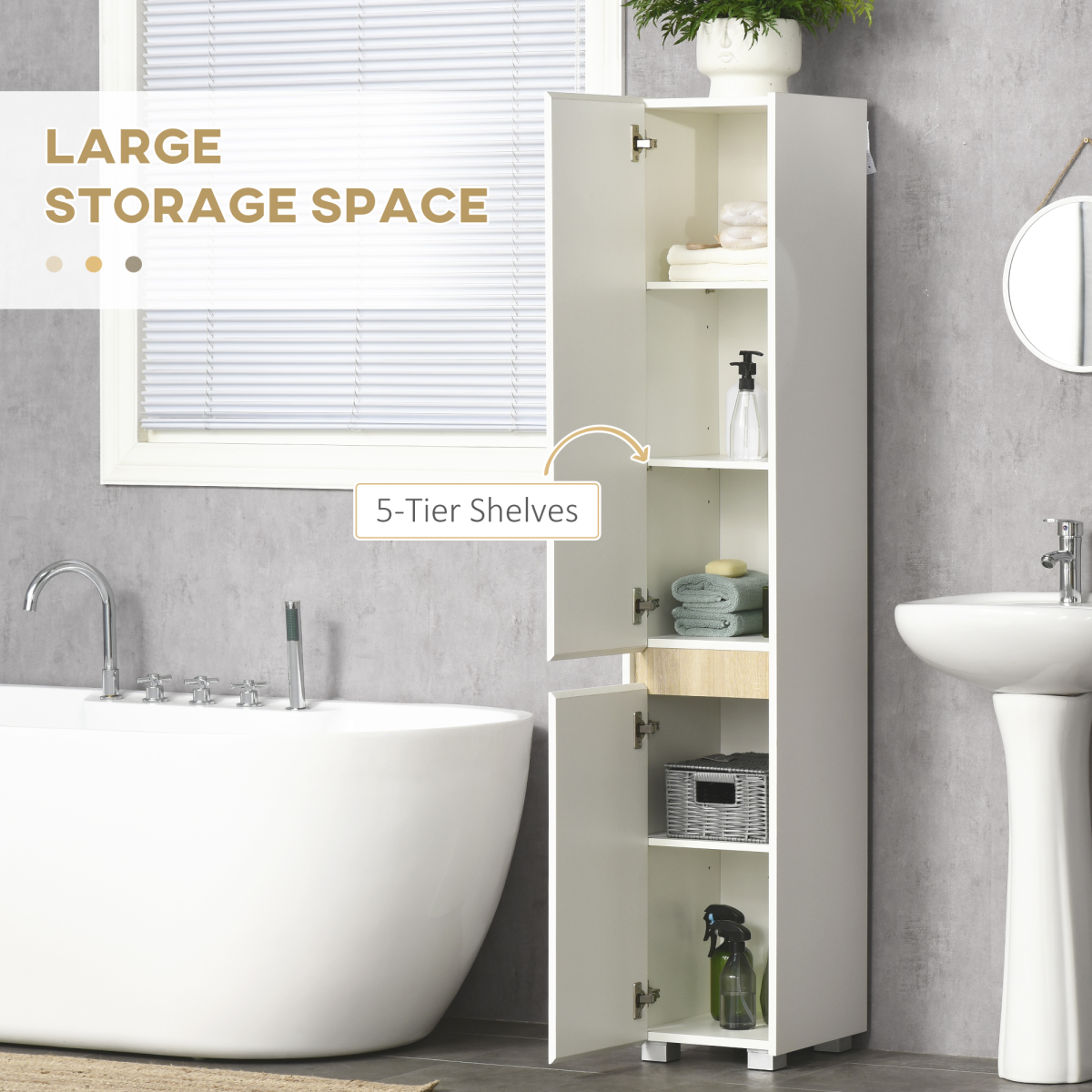 cortex-london-windsor-white-tall-bathroom-cabinet-adjustable-shelves