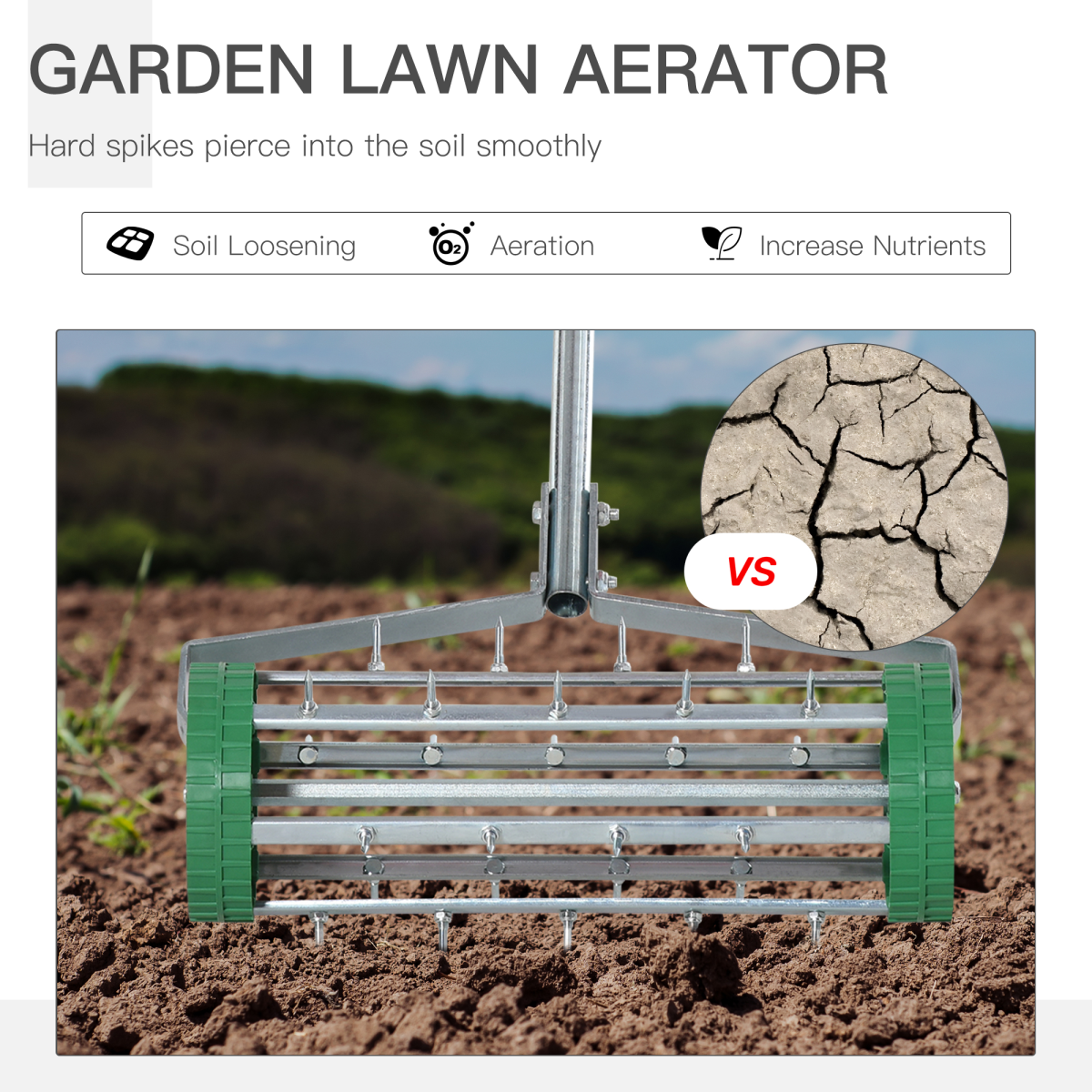cortex-london-windsor-lawn-aerator-roller-galvanized-metal-pp-plastic