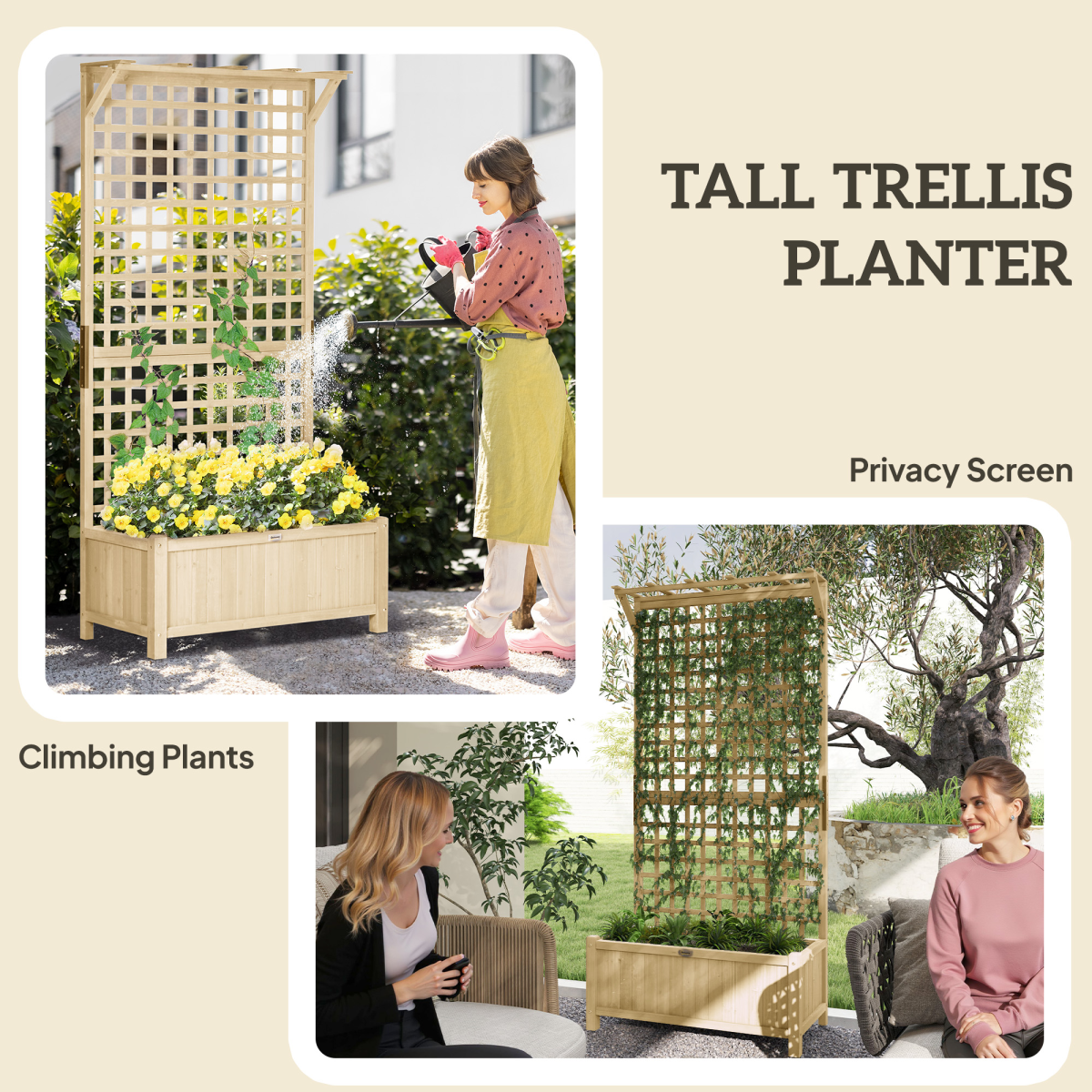 cortex-london-york-fir-wood-planter-trellis-garden-box-natural-wood-finish