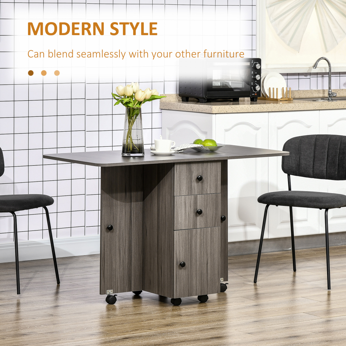 cortex-london-homcom-folding-dining-table-drop-leaf-storage-drawers-grey