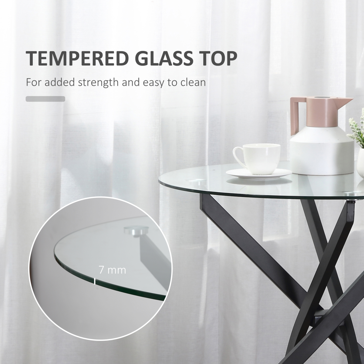 cortex-london-kensington-clear-glass-round-metal-dining-table