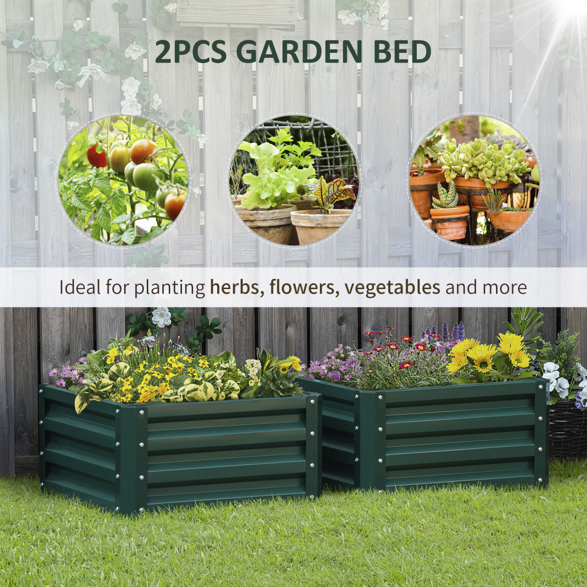 cortex-london-windsor-green-galvanised-steel-raised-garden-planter-set-of-two