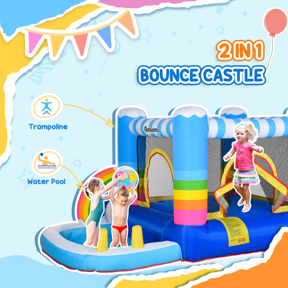 cortex-london-windsor-outdoor-kids-bouncy-castle-pool-trampoline