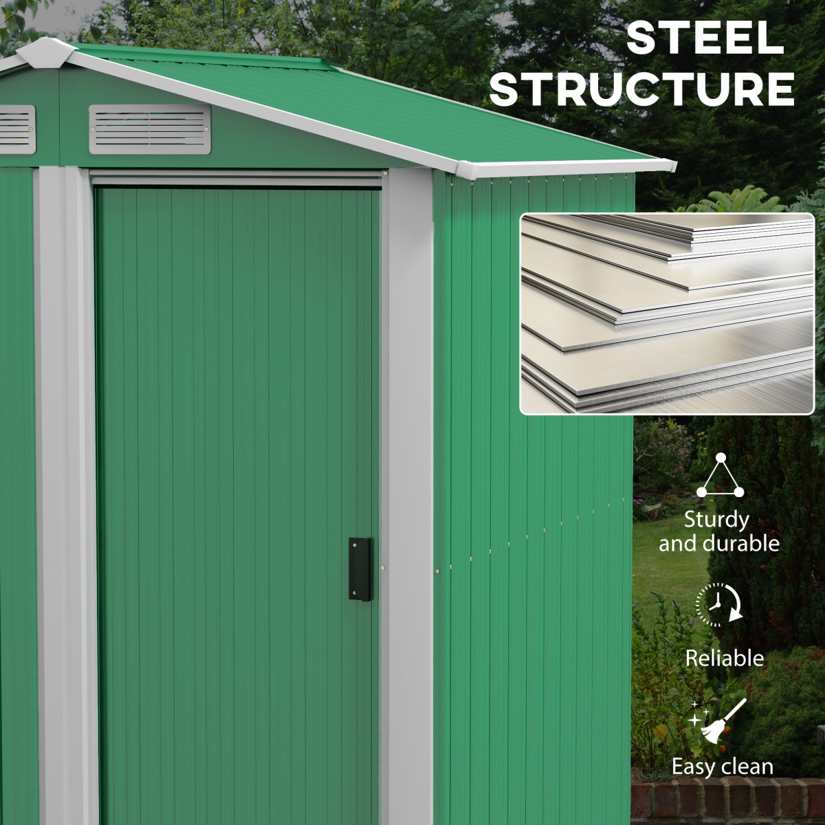 cortex-london-windsor-metal-garden-storage-shed-sliding-door-green-white
