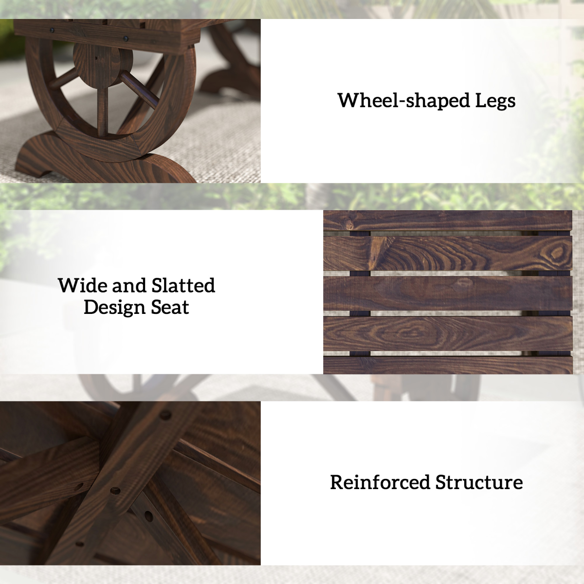 cortex-london-york-rustic-wooden-wagon-wheel-bench-two-seater-brown-fir-wood
