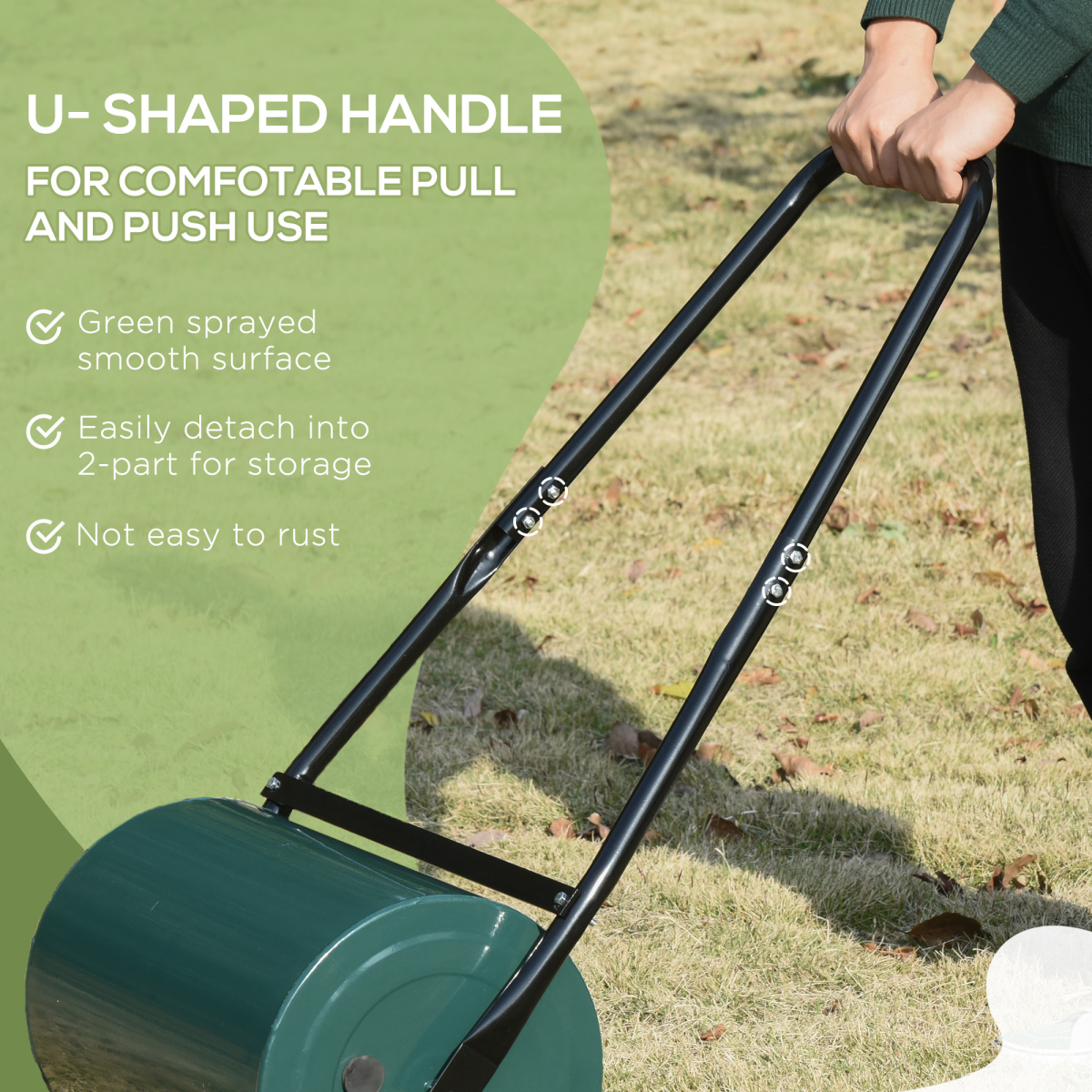 cortex-london-windsor-30cm-metal-lawn-roller-deep-green