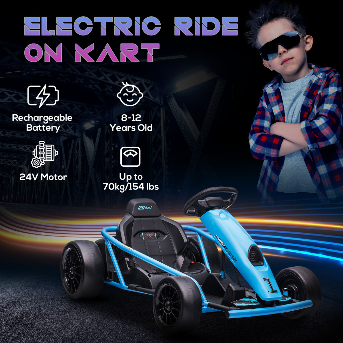 cortex-london-windsor-kids-24v-electric-go-kart-blue-black