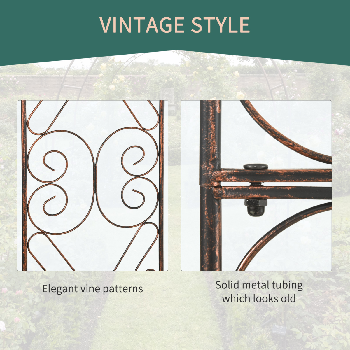 cortex-london-windsor-scroll-garden-arch-226h-cm-metal-frame-black-epoxy