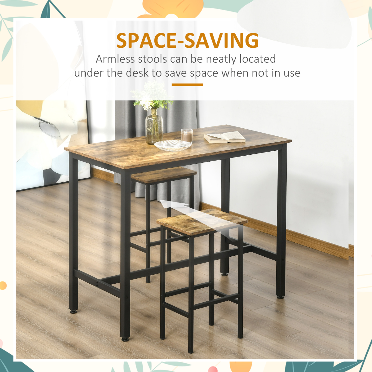 cortex-london-soho-rustic-brown-kitchen-breakfast-bar-chairs-set-of-2-with-footrest