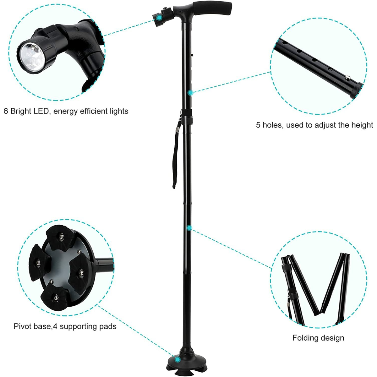 cortex-london-windsor-led-folding-walking-cane-black-aluminium-alloy