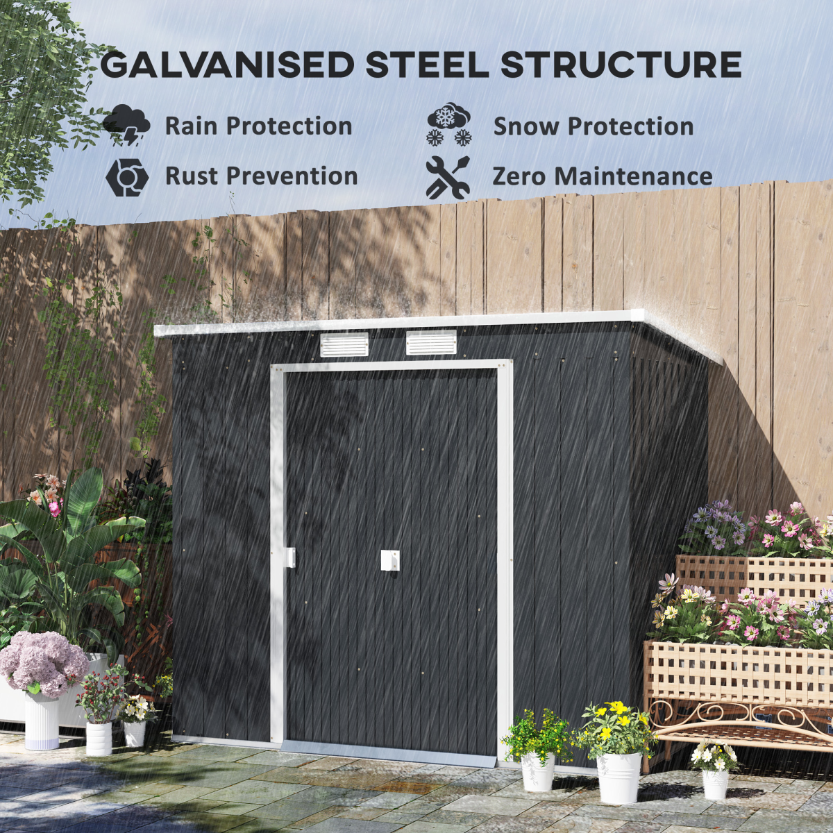cortex-london-windsor-7-x-4ft-metal-garden-storage-shed-double-door-dark-grey