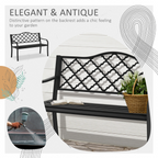 cortex-london-windsor-antique-steel-2-seater-outdoor-garden-bench-armrest-matte-black