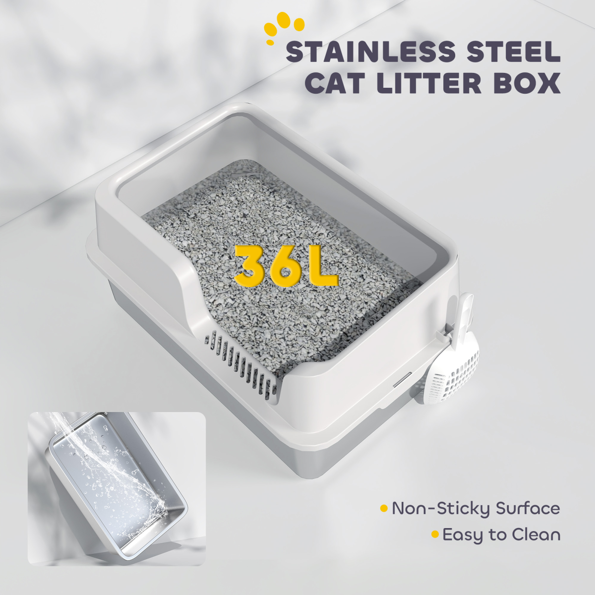 cortex-london-windsor-stainless-steel-cat-litter-box-light-grey