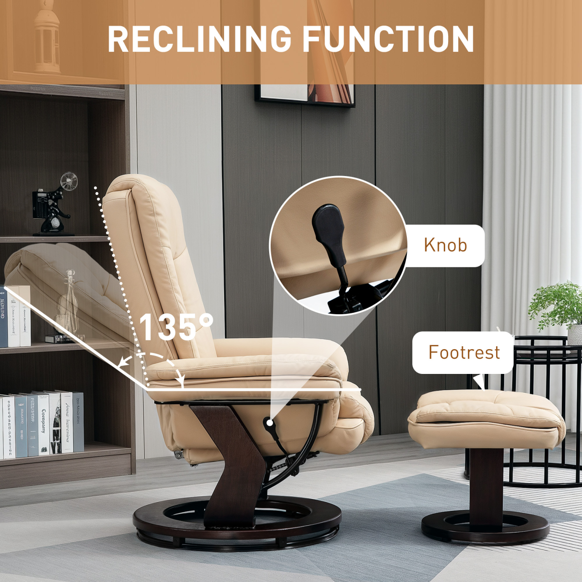 cortex-london-windsor-manual-swivel-recliner-footrest-set-beige-pu-leather