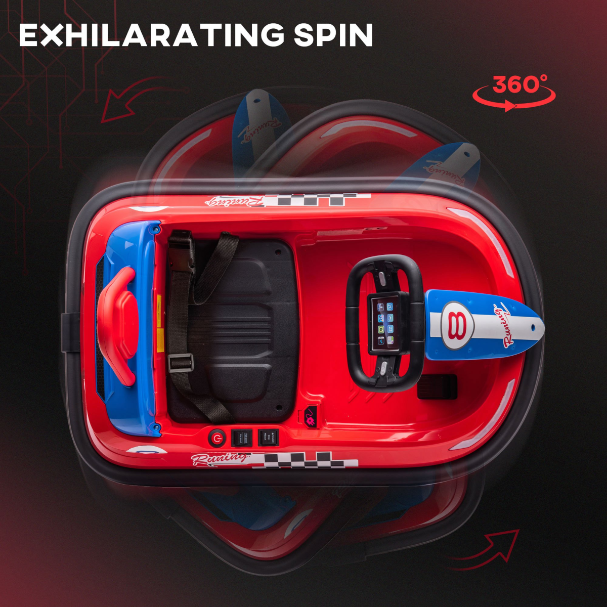 cortex-london-windsor-kids-bumper-car-6v-360-degree-rotation-red-blue-black