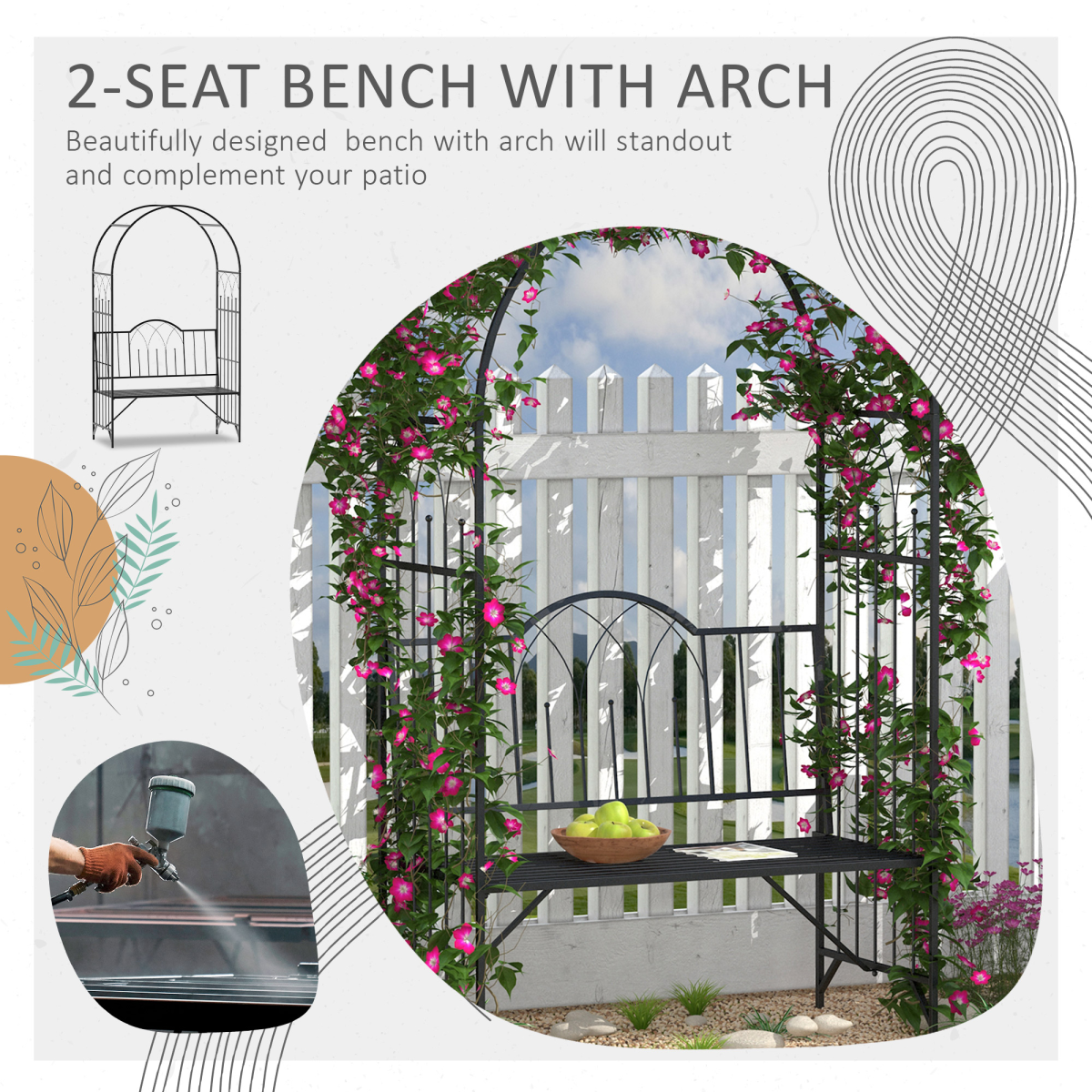 cortex-london-windsor-garden-arch-bench-trellis-antique-black