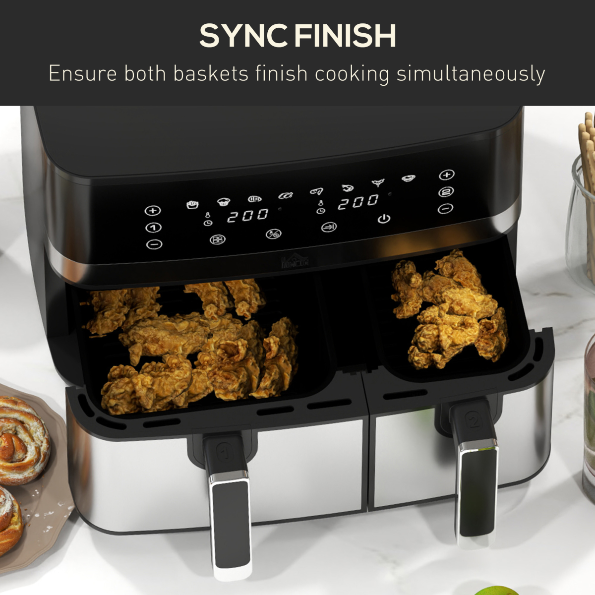 cortex-london-windsor-dual-zone-air-fryer-eight-point-five-litre-2700w-black-silver