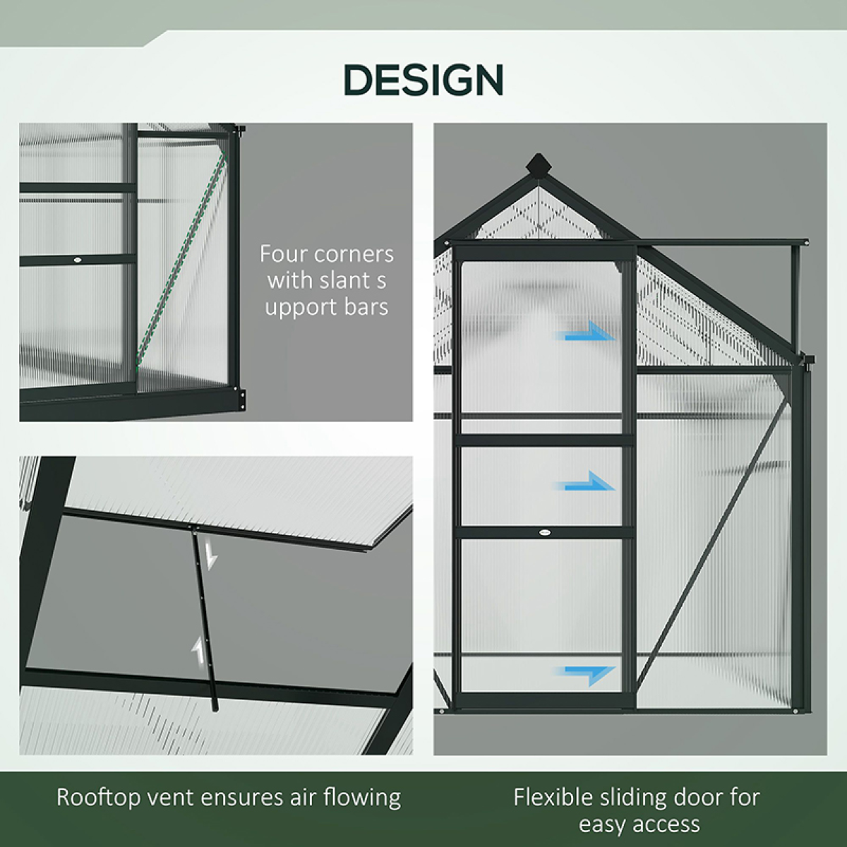 cortex-london-kensington-6-x-6ft-polycarbonate-garden-greenhouse-aluminium-frame-sliding-door