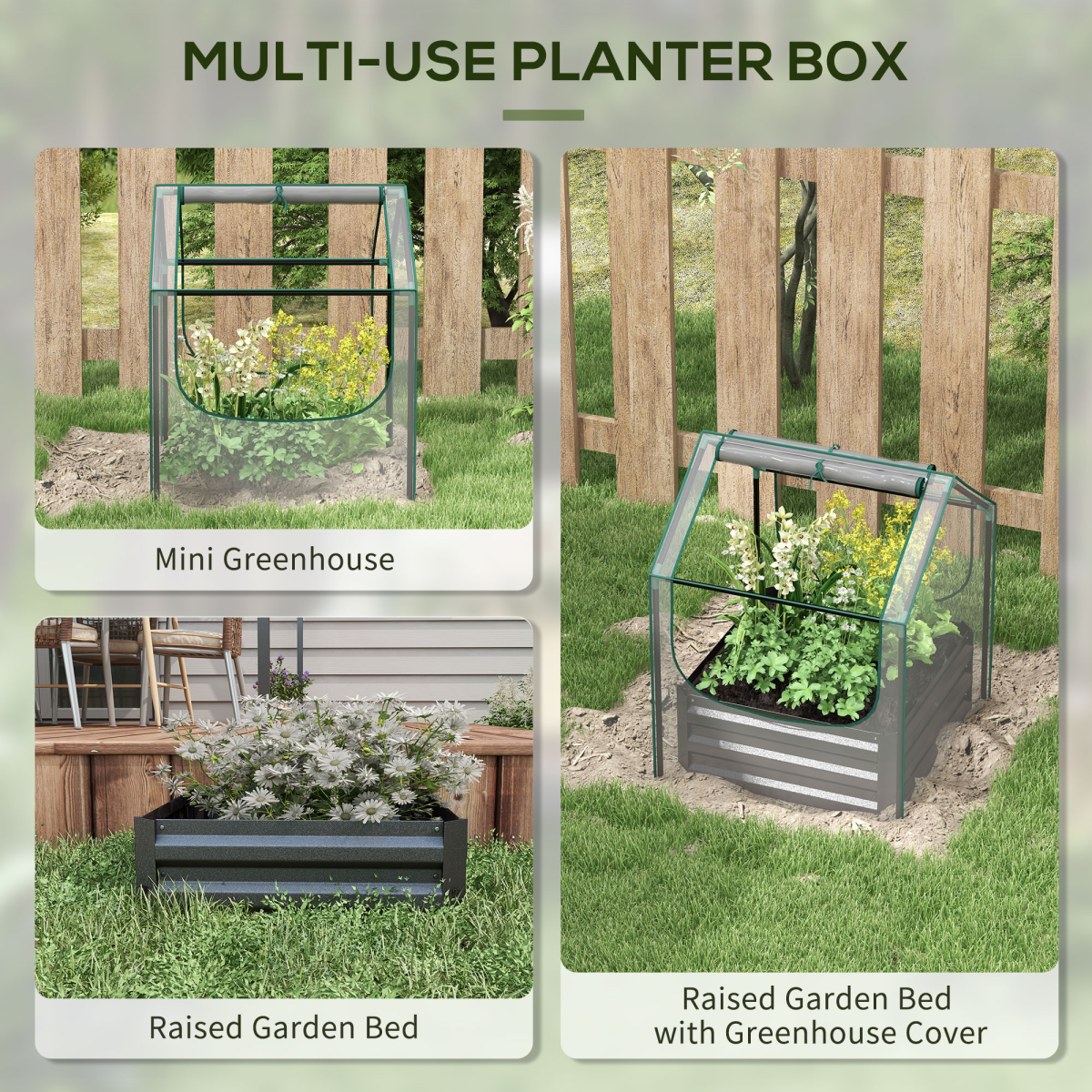 cortex-london-windsor-raised-garden-bed-planter-greenhouse-clear-dark-grey