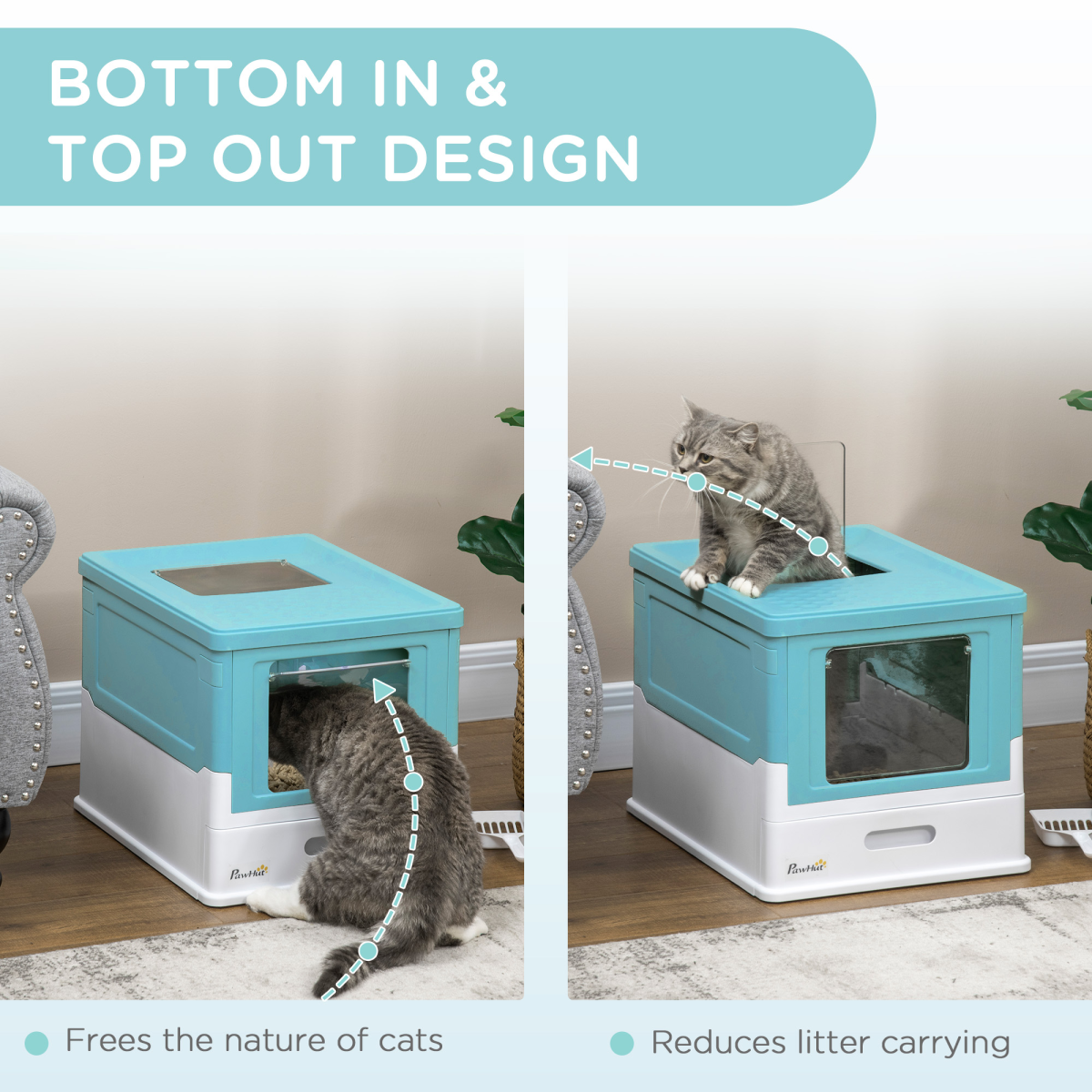 cortex-london-york-hooded-cat-litter-box-light-blue-white-with-scoop