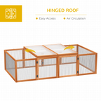 New Rabbit Hutch Cage with Run and Play Space Mesh Wire Safety for Outdoor