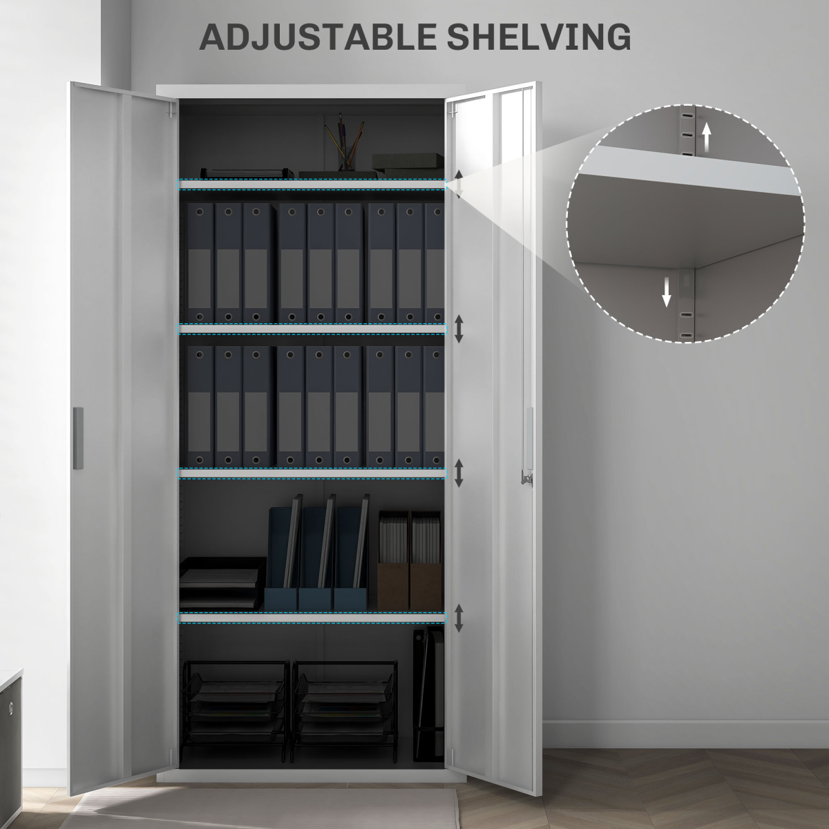 cortex-london-windsor-white-steel-storage-cabinet-five-adjustable-shelves