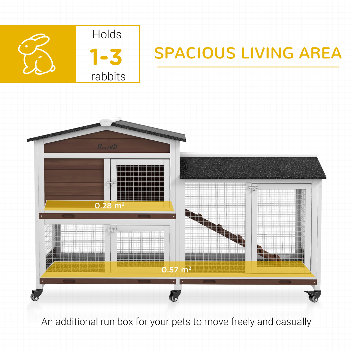 cortex-london-windsor-wooden-rabbit-hutch-guinea-pig-cage-with-wheels-run-ramp-brown