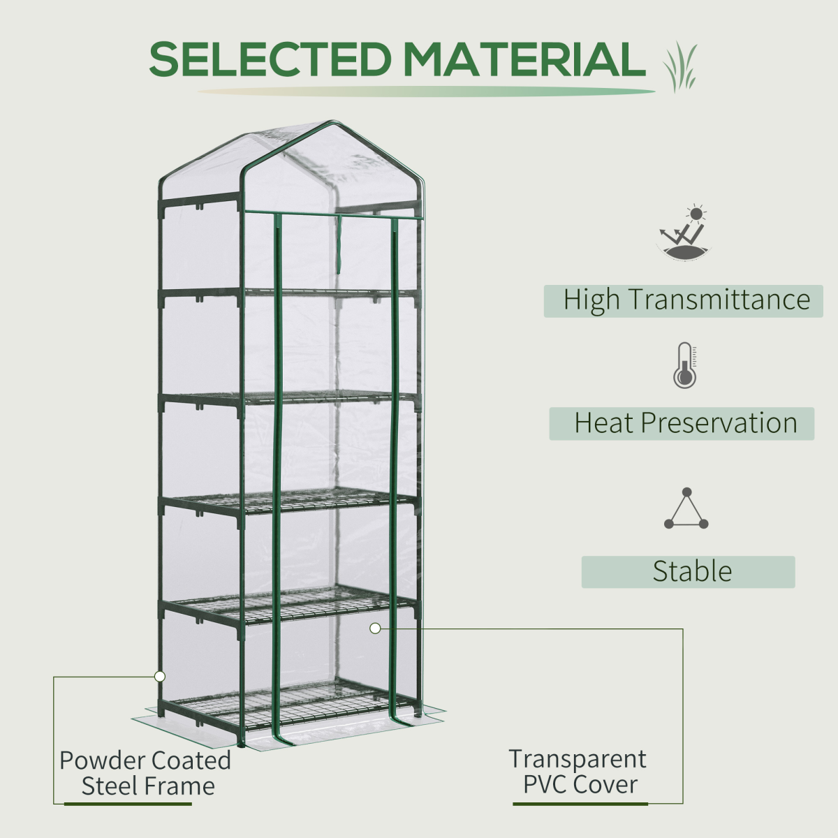 cortex-london-kensington-five-tier-steel-frame-greenhouse-transparent-pvc-cover